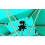 Sunshade Manufacturer - Outdoor Aluminum 2.5*2.5m Double Roof 8*8ft Waterproof Luxury Hotel Parasol Small Size LED Cantilever