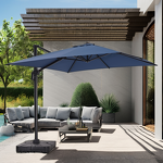 Outdoor Umbrella Manufacturer - Cantilever 3*3m Sunshade Parasol Single Roof Easy Open With UV Coating KD with Base