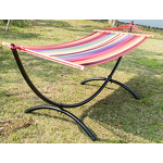 Hanging Hammock Manufacturer - Customized Modern Adjustable Steel Frame Outdoor Furniture Powder Coated Canvas Cotton Fabric