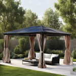 Garden Pavilion Manufacturer - OEM/ODM Patio Large Metal Pavilion Tent Backyard Aluminum Frame