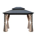 Steel Gazebo Manufacturer - Outdoor Hexagonal Double Roof with Metal Roof