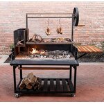 Argentine Santa Maria Manufacturer - for Indoor/Outdoor Use 40'' Backyard Charcoal Smokeless Easy Trolley for Kitchens
