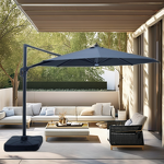Cantilever Umbrella Manufacturer - Outdoor Heavy-Duty 3M Alum Waterproof Solar Parasol with UV Coating Powder Coated Frame
