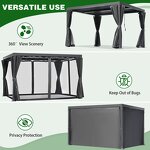 Garden Pergola Manufacturer - Outdoor Modern Sunshade Aluminum Powder Coated ECO Friendly for Backyard