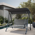 Patio Swing Manufacturer - Good Quality Aluminum 3 Seater Hammock Swing Chair Outdoor with Canopy for Backyard