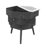 Fire Pit Manufacturer - Modern Premium Portable Powder Coated Steel Outdoor Heating Stove BBQ Smoker Combo Touch Control