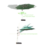 Sunshade Manufacturer - Outdoor Aluminum 2.5*2.5m Double Roof 8*8ft Waterproof Luxury Hotel Parasol Small Size LED Cantilever