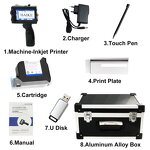 Handheld Printer Manufacturer - 12.7mm 25.4mm Smart Inkjet Portable Expiry Date Batch Code for Small Business