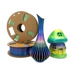 SILK PLA Rainbow Filament Manufacturer - 1.75mm/3.0mm +/-0.02mm No-Stringing Easy-to-Print