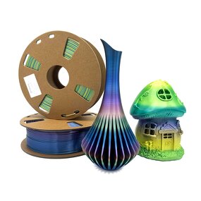 SILK PLA Rainbow Filament Manufacturer - 1.75mm/3.0mm +/-0.02mm No-Stringing Easy-to-Print