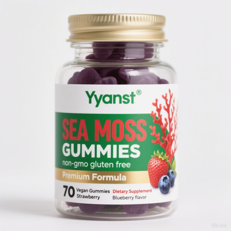 Private Label Premium Formula Promote Digestion Vegan Sea Moss Gummies Improve Gut&Intastinal Boost Immunity Gummy Candy