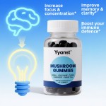Private Label Mushroom Gummies Enhances Memory Clarity Remove Brain Fog Supports Mood Relaxation