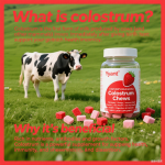 Private Label Promote Digestion High Grade Bovine Colostrum Soft Chew Help Healthier Nails&Hair  Relief Gut Discomfort Gummies