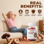 ODM/OEM Organic 10 Mushroom Mixed Gummies Improve Memory Enhance Focus Support Immunity Mushroom Gummies