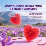 OEM Provide Energy Immune Support Promote Digestion Enhance Focus Good Mood Suffron Supplement Relieve Stress Saffron Gummies