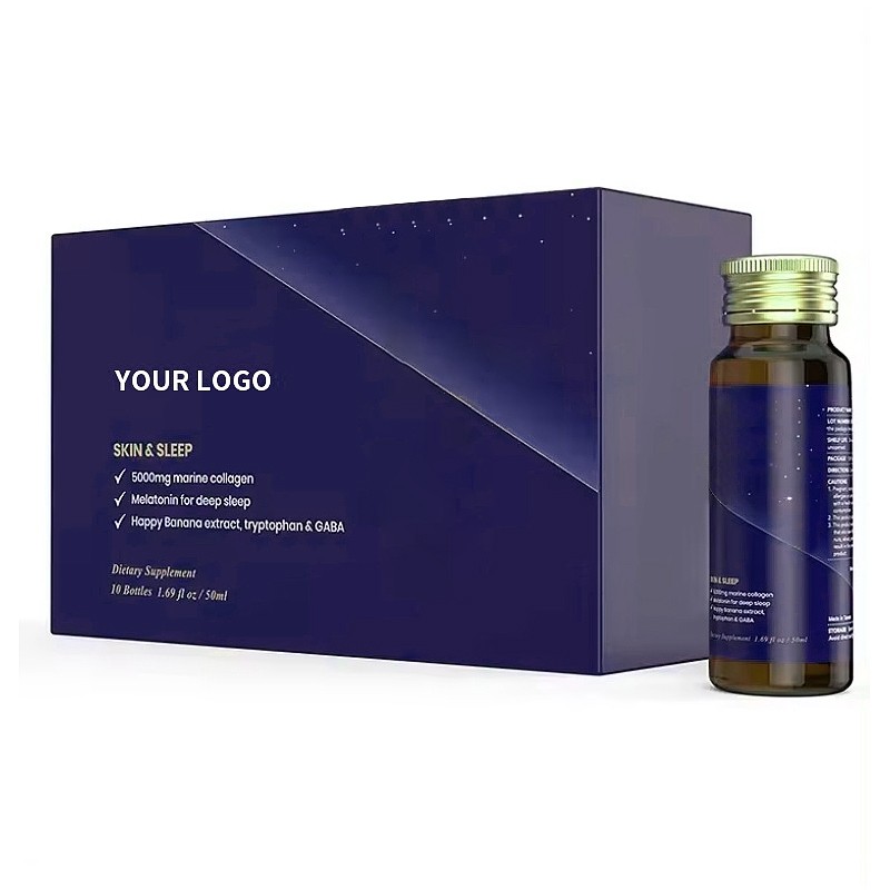 OEM ODM marine collagen peptide hyaluronic acid help sleep skin whitening Promote healthy hair quality Collagen oral liquid