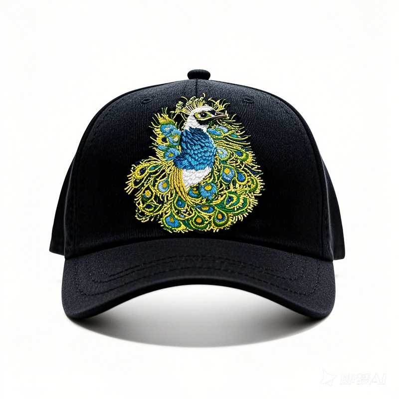 Baseball Cap Manufacturer - Custom Style Retro Printed Peacock Screen 5-6 Panel All Cotton Fabric Hand Embroidered Cartoon
