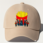Baseball Cap Manufacturer - Gourmet Churro Pattern LOGO Fitted Custom Style Chinese Retro Printing All Cotton Waterproof