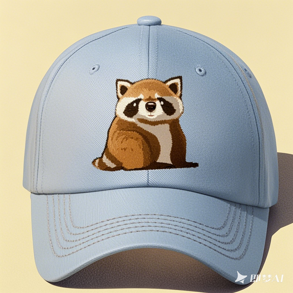 Baseball Cap Manufacturer - Custom All Cotton Retro Printed Cartoon Small Raccoon Logo Embroidery Waterproof Velour Bows Argyle