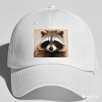 Baseball Cap Manufacturer - Custom All Cotton Retro Printed Cartoon Small Raccoon Logo Embroidery Waterproof Velour Bows Argyle