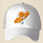 Baseball Cap Manufacturer - Gourmet Churro Pattern LOGO Fitted Custom Style Chinese Retro Printing All Cotton Waterproof