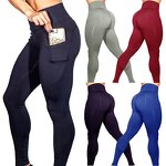Yoga Leggings Manufacturer - Women's High Waist Breathable Fitness Sexy Push-up Pants With Pockets for Running for Outdoor Sports