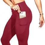 Yoga Pants Manufacturer - Women's High-Waist Seamless Athletic Soft Front No-See-Through Leggings Pockets Plus XL Spandex