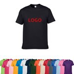 T-Shirt Manufacturer - Custom Men's Solid Woven Cotton Sports with Front Logo Eco-Friendly & Breathable