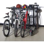 Bike Storage Rack Manufacturer - BSR01A Metal Stability Floor Bicycle Parking Garage Organizer 4 Bike Stand Rack With Storage