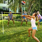 Volleyball Net and Ball Set Manufacturer - VN03A Custom Length Portable Stand with Net Set Equipment Standard Poles