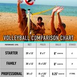 Volleyball Net and Ball Set Manufacturer - VN03A Custom Length Portable Stand with Net Set Equipment Standard Poles