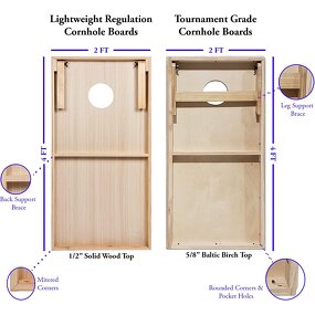 Corn Hole Game Boards Manufacturer - High Quality Official 4'x2' Regulation Size With Bean Toss Bags for Tailgate Backyard