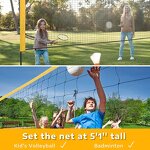 Badminton Pickleball Net Manufacturer - TBN01A Portable Height Adjustable for Junior Tennis Soccer Tennis Kids Volleyball