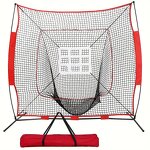 Baseball & Softball Pitching Batting Net Set Manufacturer - Portable 7'x7' Bounce for Training and Hitting