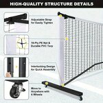 Pickleball Net Manufacturer - Tennis Net Foldable Customized Portable With Six Wheels and Carry Sports Net Training