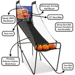 Basketball Game Machine Manufacturer - Foldable Single Shot 3 Basketballs Air Pump Portable