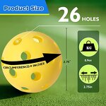 Pickleball Balls Manufacturer - USAPA 40 Hole 26 Hole Outdoor Indoor Sports with Customized Color Logo