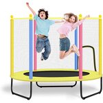 Trampoline Manufacturer - Large Foldable Mini for Kids with Enclosure Net 55in-Load 450lbs