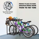 Bike Storage Rack Manufacturer - BSR04A Metal Stability Freestanding 3 Bicycle Floor Parking Stand