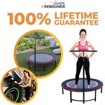 Fitness Trampoline Manufacturer - Indoor/Outdoor Folding Mini Rebounder with Adjustable Handle Bar Durable Steel Construction