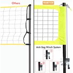 Volleyball Net Manufacturer - VN02A Cheap Price Custom Length Portable Stand with Net Set Standard Poles Outdoor Folding