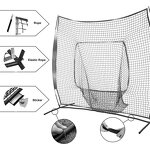 Baseball Net Manufacturer - Portable Training Cage Softball Practice Hitting Pitching High Quality 7FT by 7FT Golf Disc