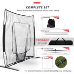 Baseball Net Manufacturer - Portable Training Cage Softball Practice Hitting Pitching High Quality 7FT by 7FT Golf Disc