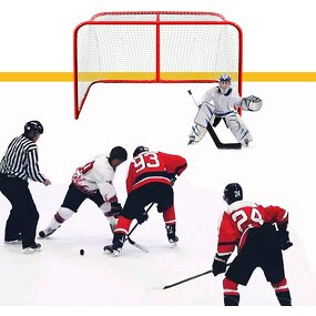 Ice Hockey Goal Manufacturer - JLG003H Low Price Professional Senior Official Size Galvanized Steel Frame Regulation Net