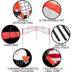 Four Square Volleyball Net Manufacturer - VN05A Cheap Price 4 Way Badminton Net 4 Way Volleyball Net
