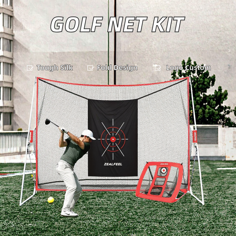 Golf Practice Net Manufacturer - Portable Foldable with Durable Nylon Silk Target Custom Logo Indoor/Outdoor Training Carry Bag