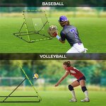 Baseball Rebounder Training Equipment Manufacturer - with PE Net and Metal Frame Netball Net for Skill Development