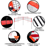 Volleyball Net Manufacturer - JVN01D Lower Price Custom Length Portable Stand with Net Set Equipment Standard Poles Outdoor