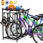Bike Storage Rack Manufacturer - BSR04A Metal Stability Freestanding 3 Bicycle Floor Parking Stand