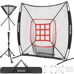 Baseball Softball Ball Caddy Manufacturer - Portable 56cm with Metal Tube and Polyester Net Batting Practice Ball Holder